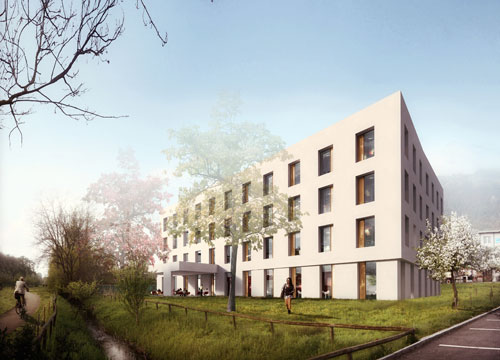 Projektmitarbeit bei der Projektierung eines Laborgebäudes mit Büro- und Gemeinschaftsräumen an der Wuhrstrasse in Vaduz. Es handelt sich um den Hauptsitz der Labor Risch in Vaduz.